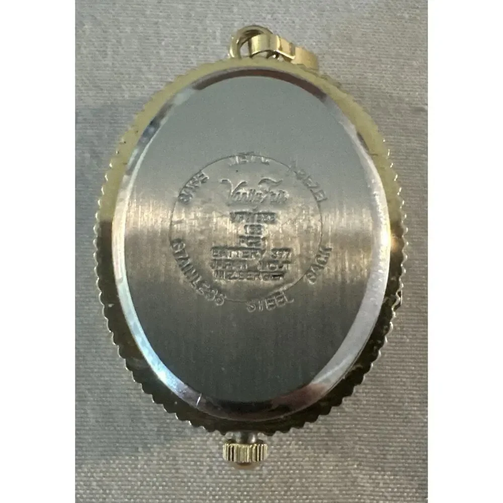Vintage Vanity Fair Gold Gold Tone Pendant Watch Needs Battery!